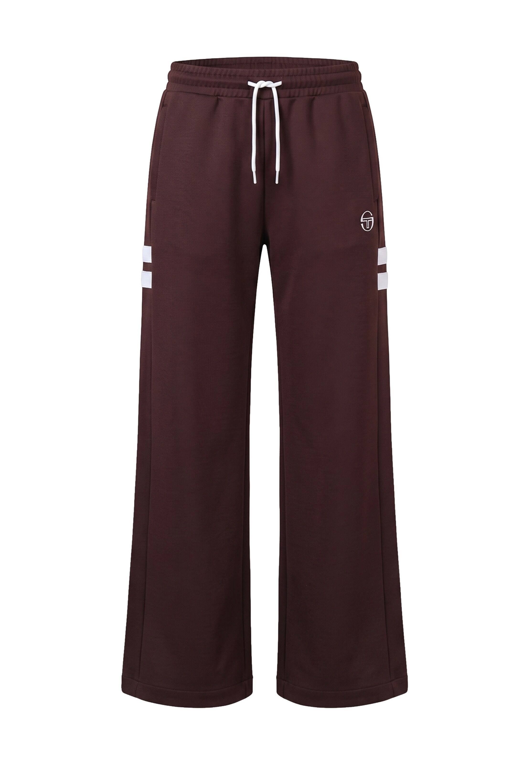 Sergio Tacchini Wide leg Broek 'Donatello' in Bruin: voorkant