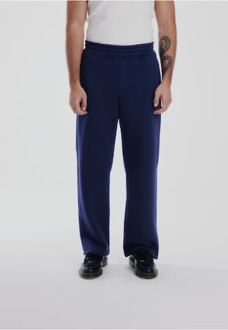 Prohibited Loose fit Pants in Blue: front