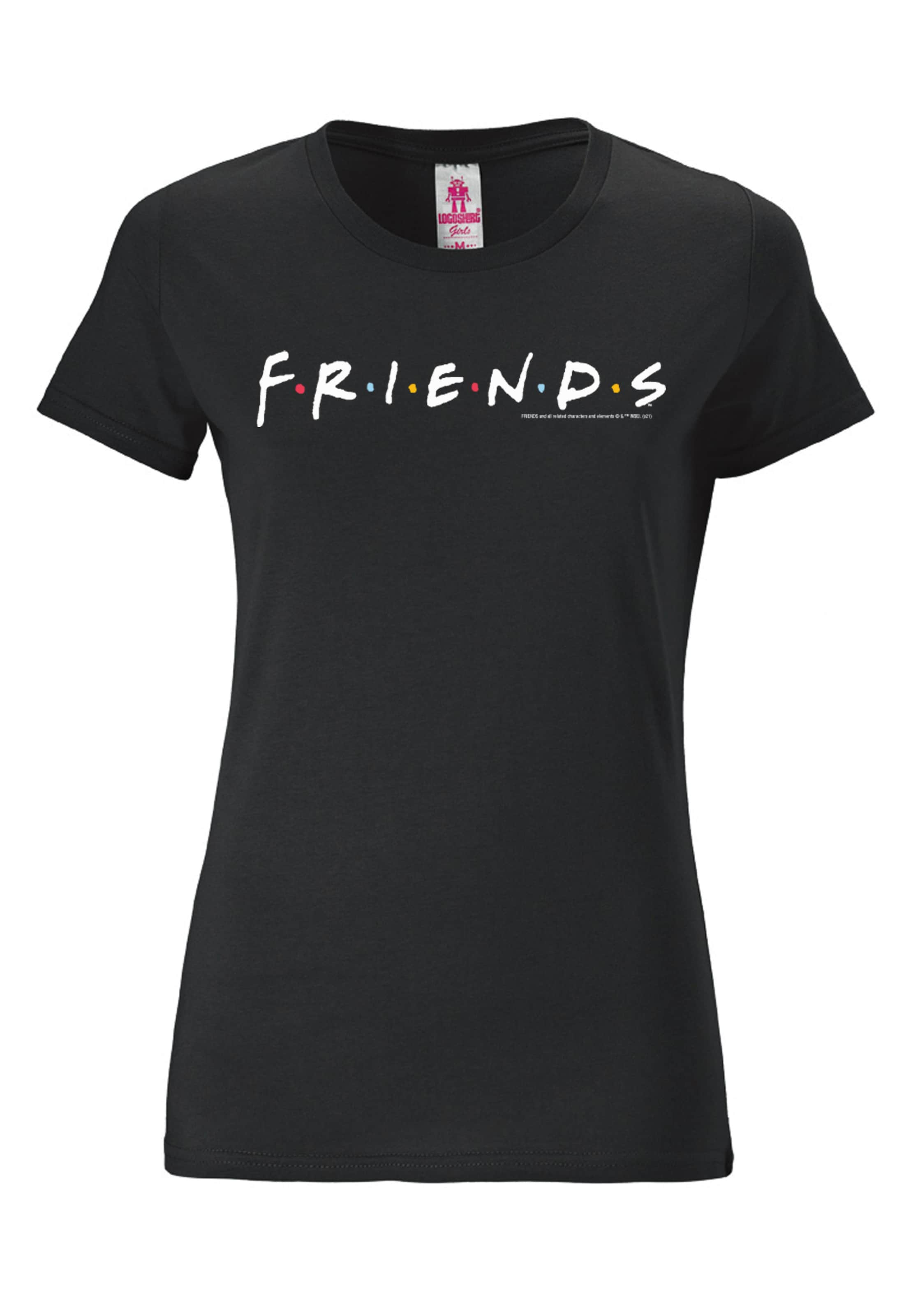 LOGOSHIRT T-Shirt 'Friends - Logo' in Schwarz: Vorderseite