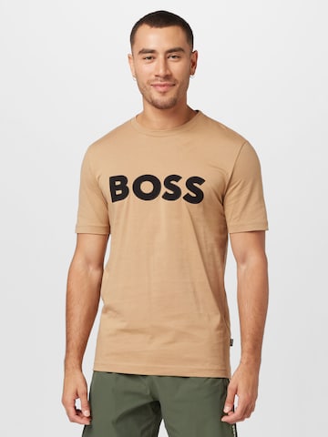 BOSS Black - Camiseta 'Tiburt' en beige: frente