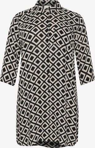 Robe-chemise KAFFE CURVE en beige : devant
