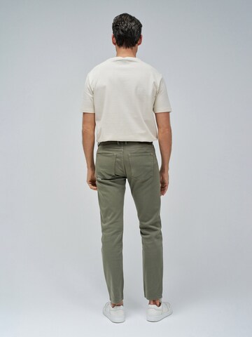 Coupe slim Pantalon chino Salsa Jeans en vert