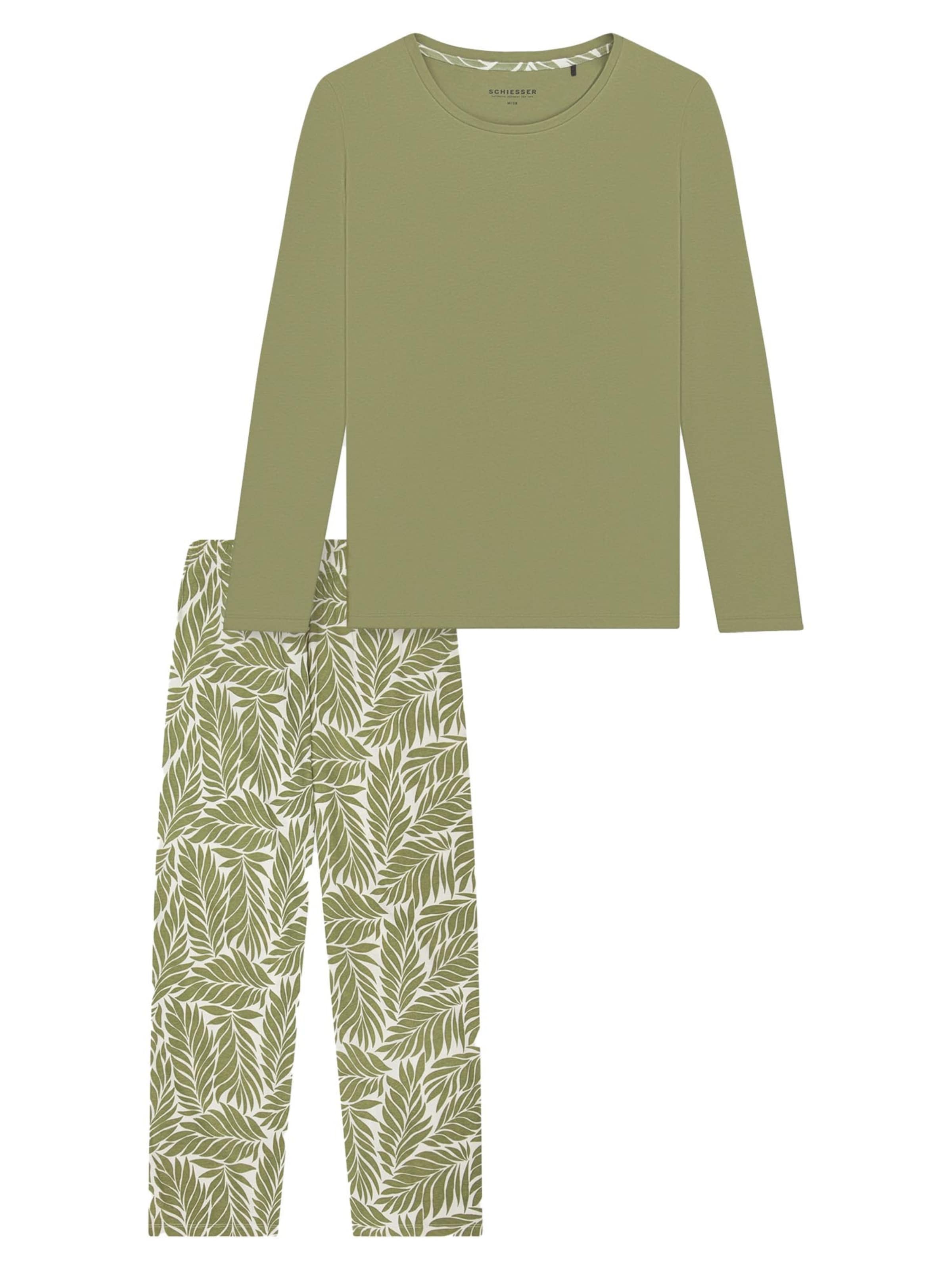 SCHIESSER Pyjama 'Comfort Essentials'‌‌‌‌‌ in Beige: Vorderseite