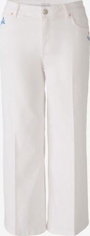 OUI Pleated Jeans in White: front