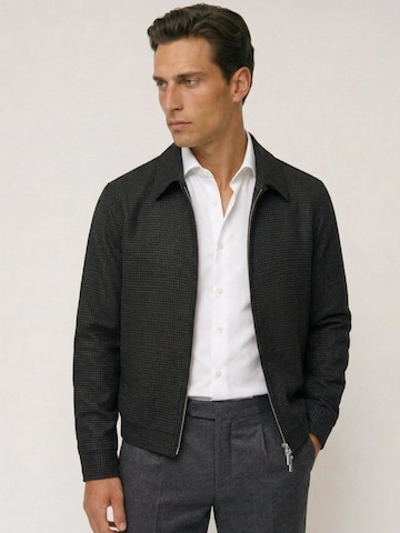 Appearance Overgangsjakke 'Flannel Blazer, Unstructured, Black Grey Houndstooth' i sort: forside