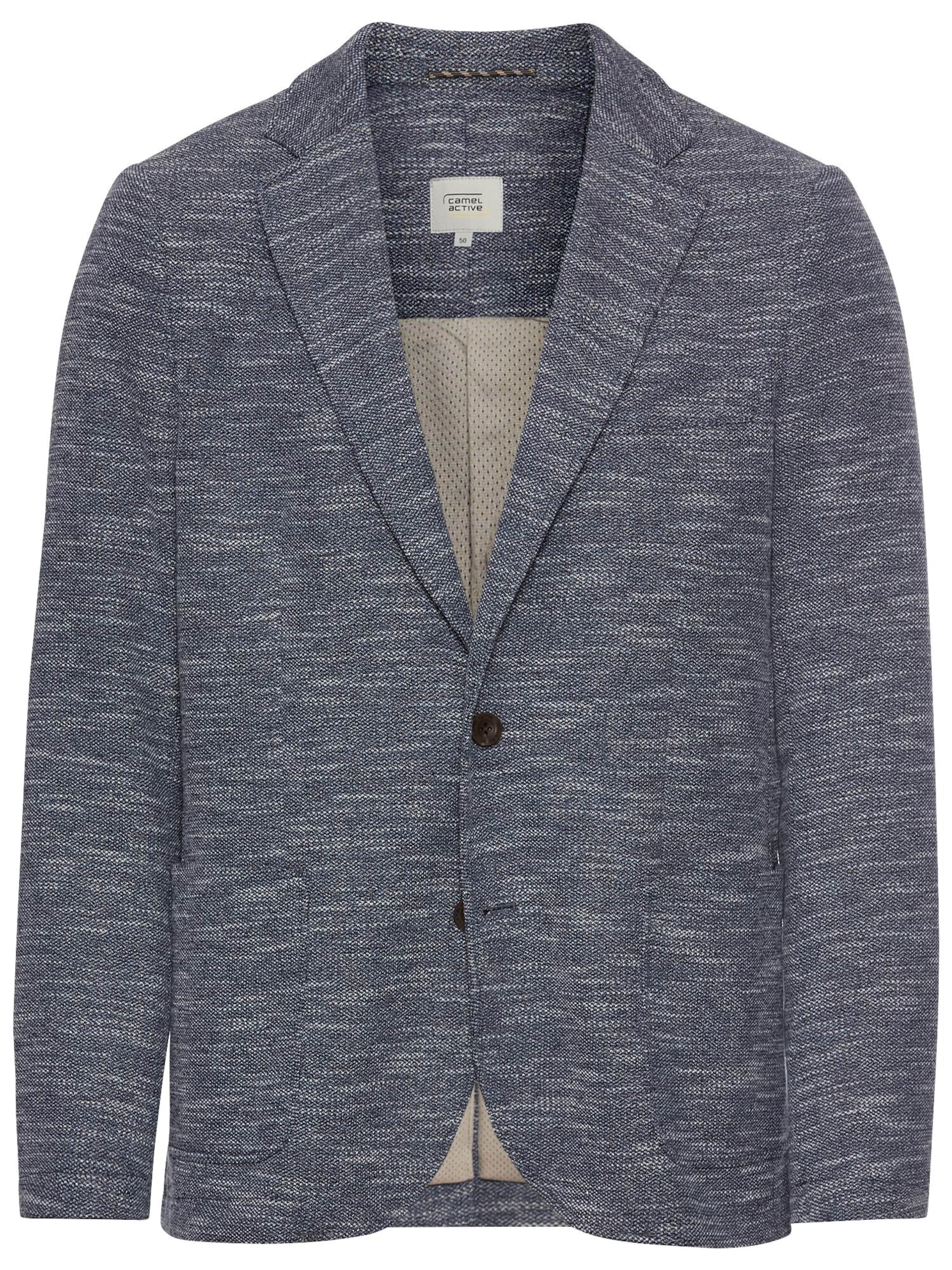 CAMEL ACTIVE Regular Fit Jersey Sakko mit 2-Knopf-Verschluss in Blau: Vorderseite