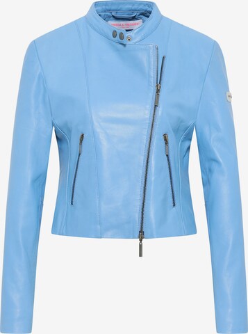 Frieda & Freddies NY Lederjacke in Blau: predná strana