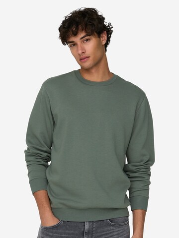 Only & Sons Sweatshirt 'Ceres' in Green