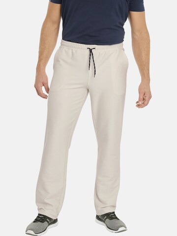 Jan Vanderstorm Loose fit Pants ' Ingebert ' in White: front