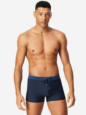 SCHIESSER Zwemshorts ' Ocean Swim ' in Blauw: voorkant