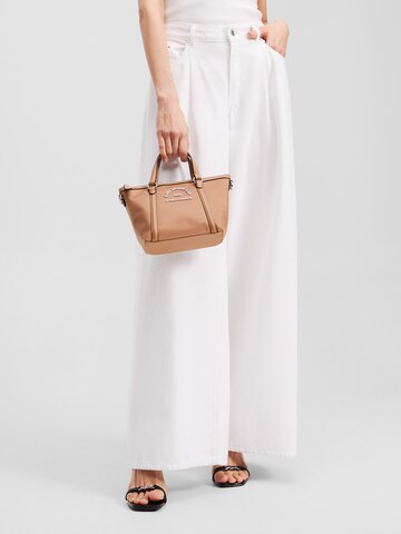Karl Lagerfeld - Bolso de mano en marrón: frente