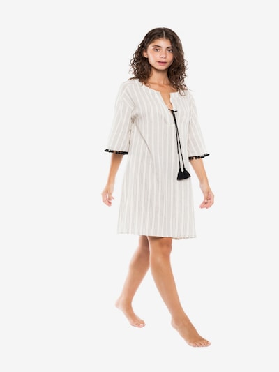 Pink Label Summer Dress 'BEACHWEAR GOLD STRIPE' in 42 in Beige, Item view