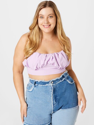 Public Desire Curve Top in Purple: front