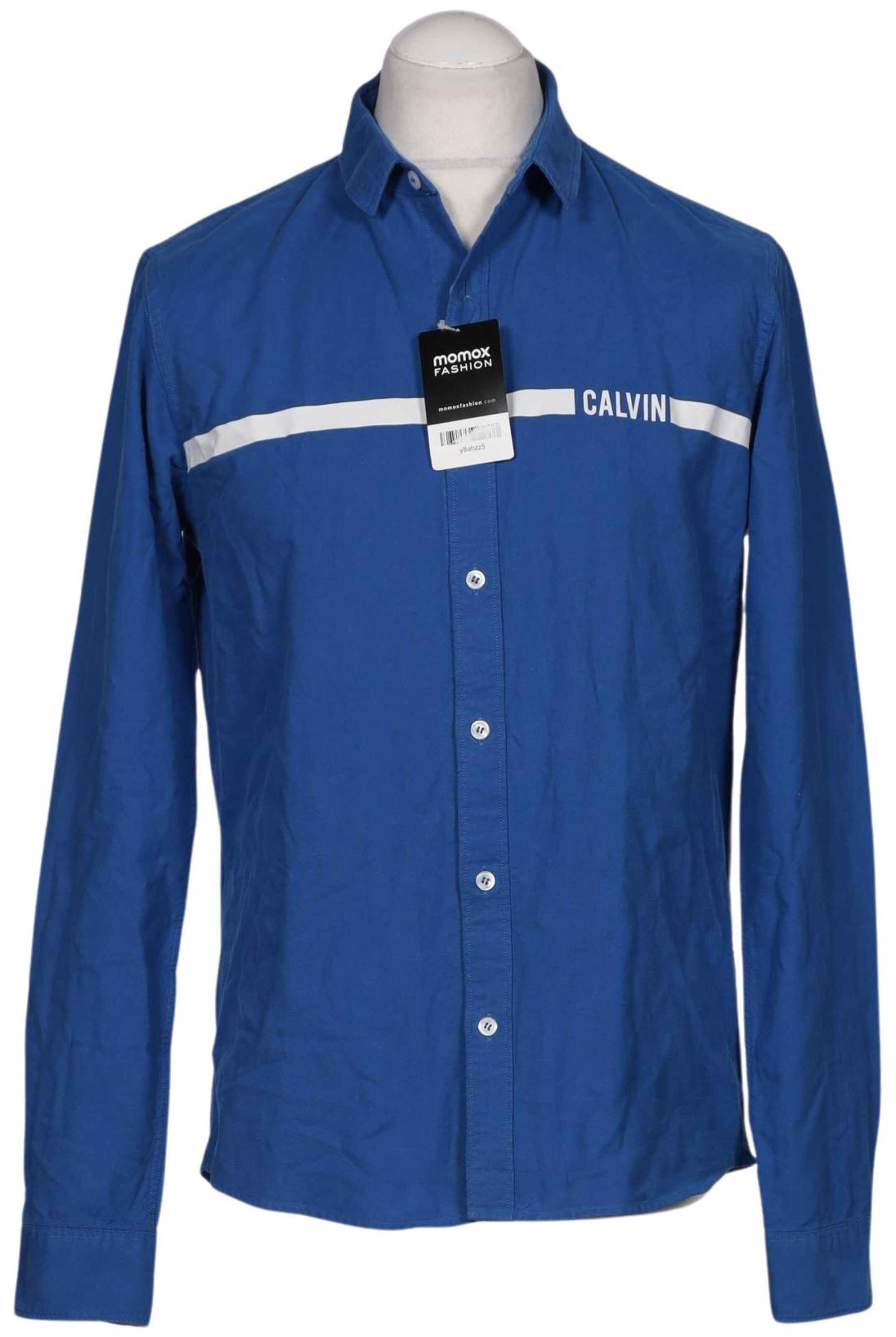 Calvin Klein Jeans Button Up Shirt in M in Blue: front