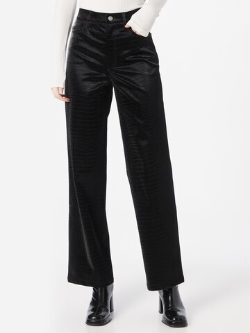 ONLY Wide leg Broek 'ALMA' in Zwart: voorkant