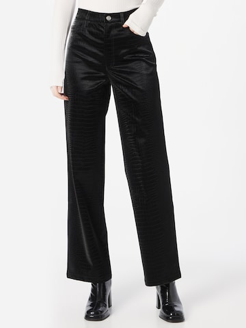 Wide leg Pantaloni 'ALMA' de la ONLY pe negru: față