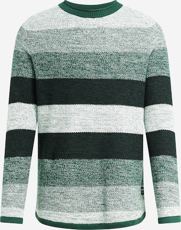 TOM TAILOR DENIM Sweater in Green: front