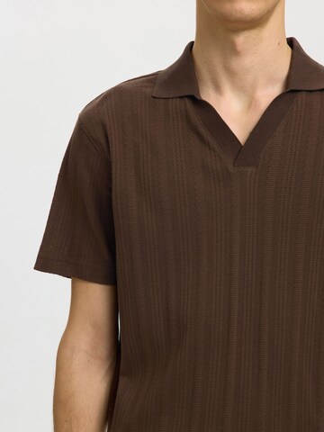 T-Shirt SELECTED en marron