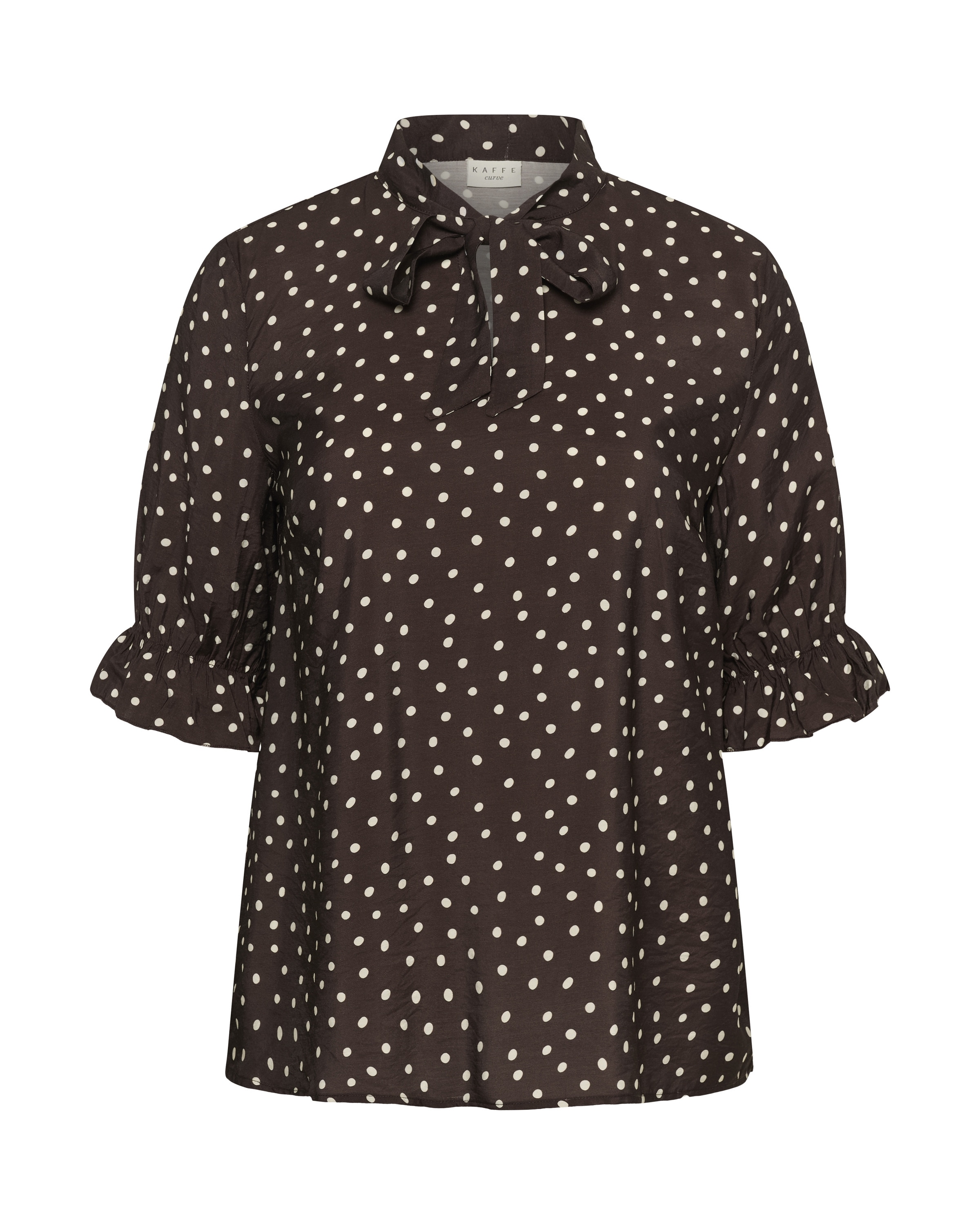 KAFFE CURVE Bluse in Braun: Vorderseite
