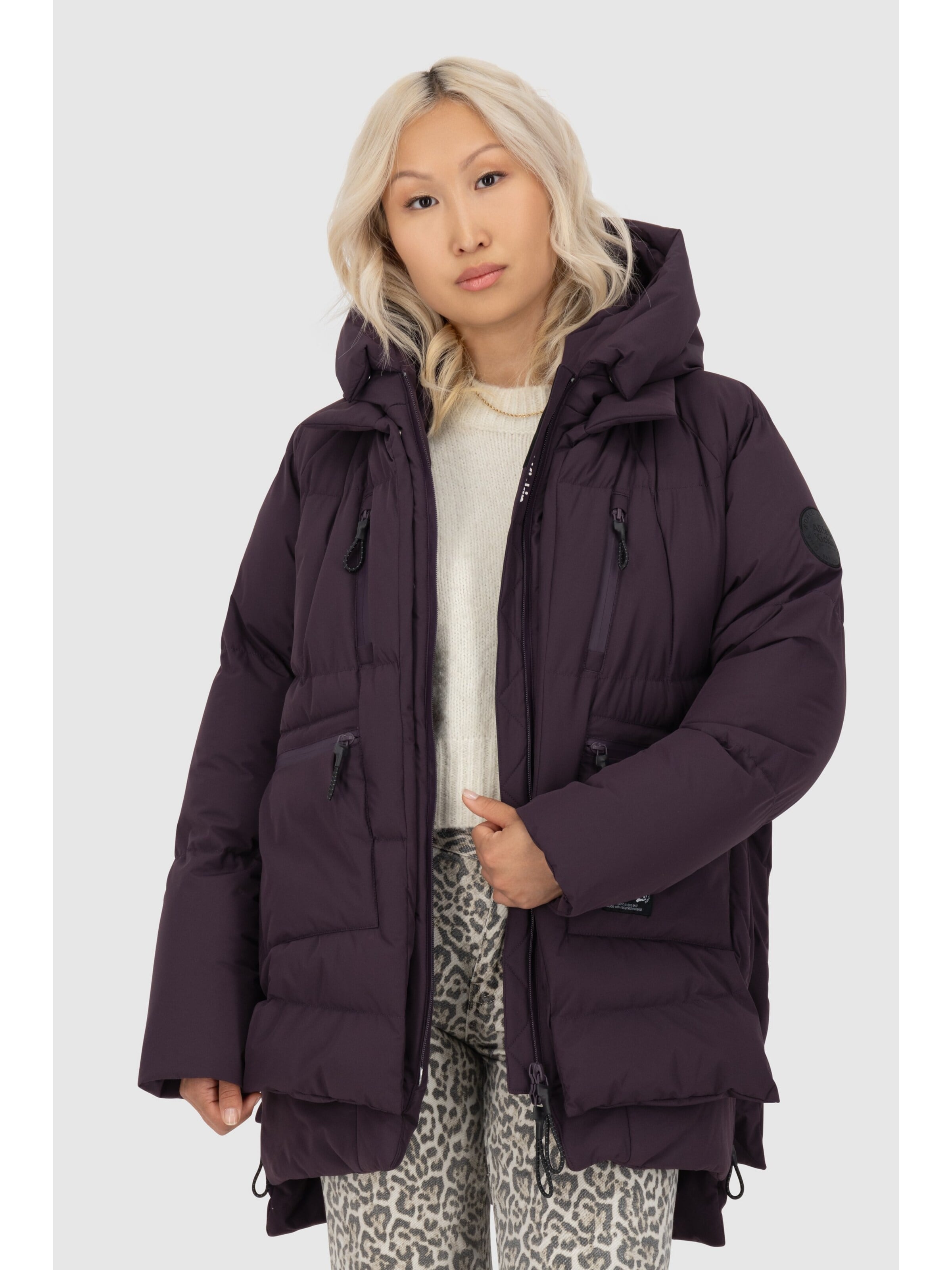 alife & kickin Winterjacke 'RachelAK A'‌‌‌‌‌ in XS in aubergine, Produktansicht