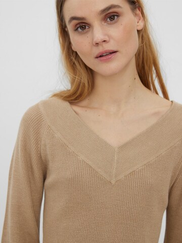 VERO MODA Pullover 'New Lex Sun' in Braun