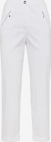 Goldner Loose fit Chino trousers in White: front
