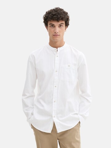 TOM TAILOR DENIM Regular fit Button Up Shirt in White