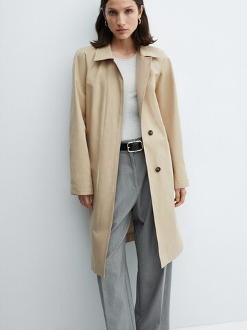 MANGO Overgangsfrakke 'CLASSIC' i beige