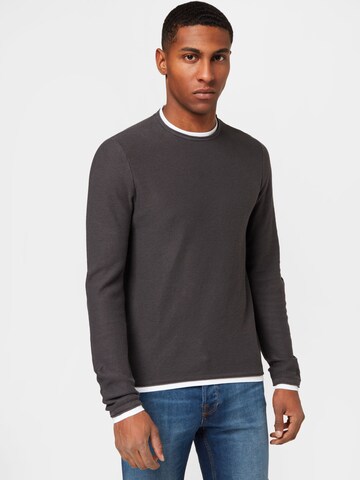 JACK & JONES Sweater 'TWINN' in Grey: front