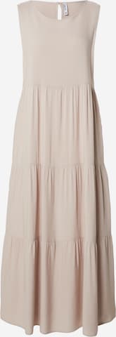 Sublevel Dress in Beige: front