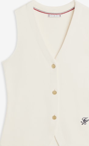 TOMMY HILFIGER Pletená vesta – béžová: přední strana