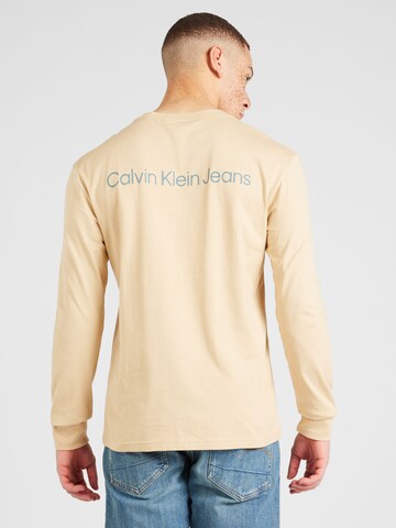 Calvin Klein Jeans Shirt 'Institutional' in Beige: voorkant