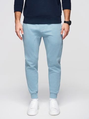 Effilé Pantalon de sport Ombre en bleu