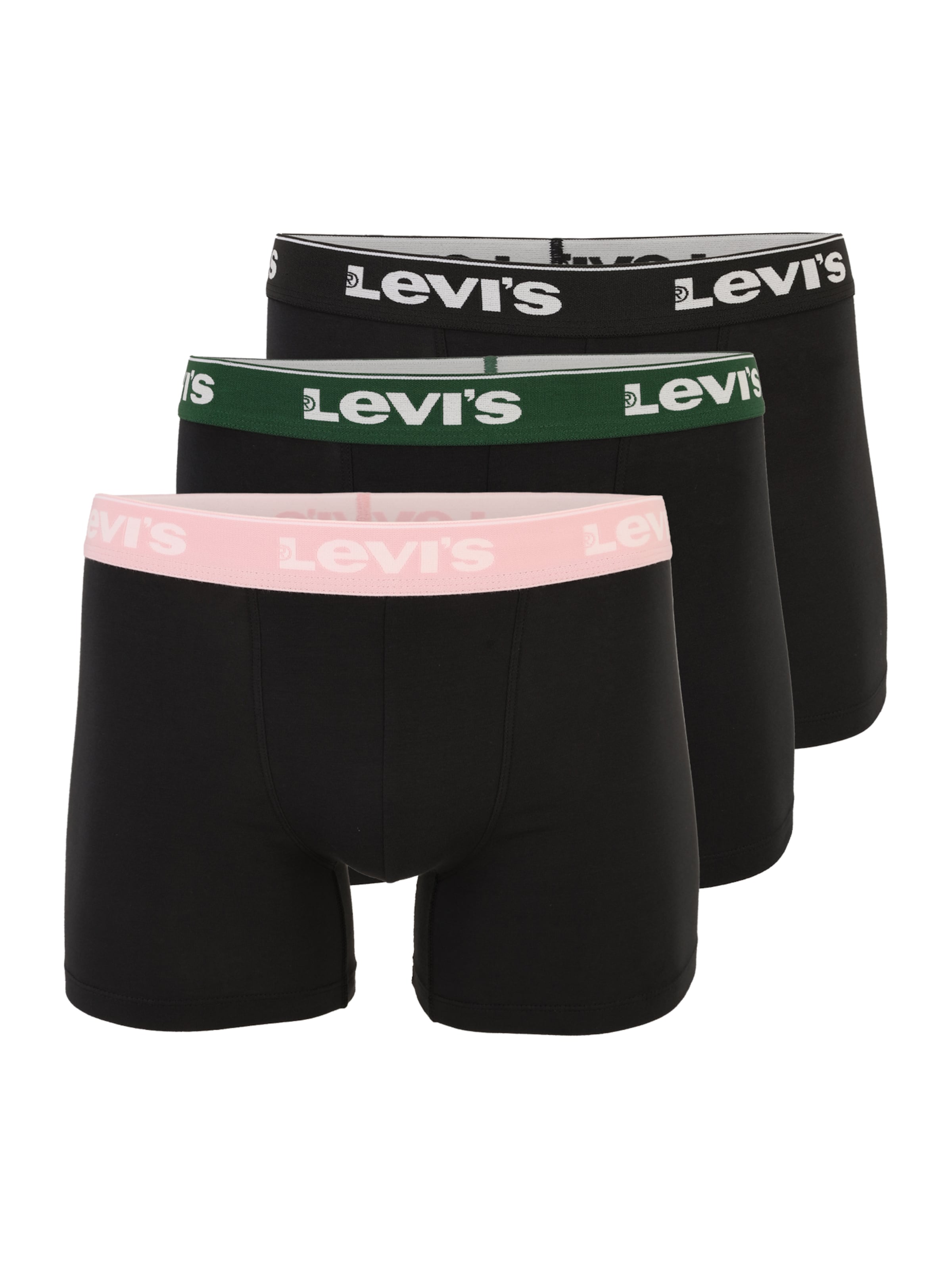 LEVI'S ® Boxershorts in dunkelgrün / hellpink / schwarz / weiß, Produktansicht