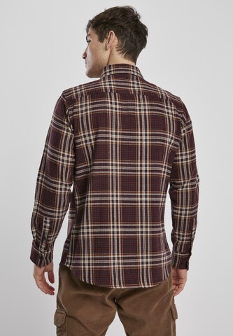 Urban Classics Regular fit Button Up Shirt in Brown