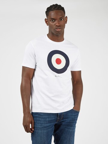 T-Shirt Ben Sherman en blanc : devant