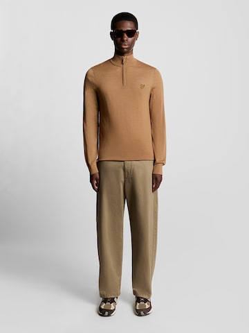 Lyle & Scott Trui 'Tonal Eagle' in Beige