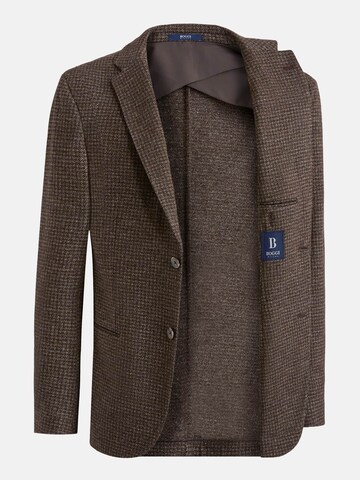 Boggi Milano Regular fit Colbert 'Houndstooth' in Bruin