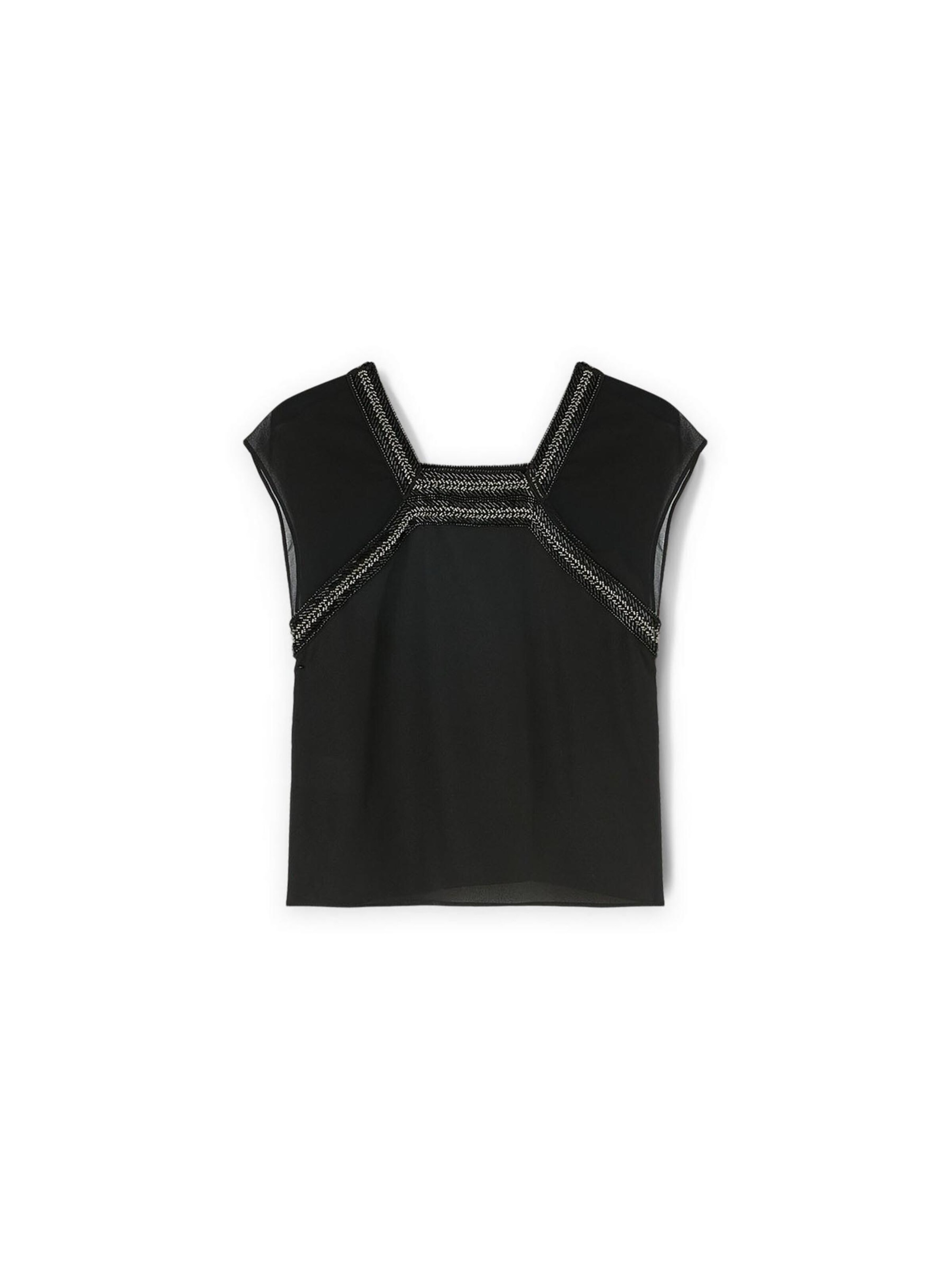 MOTIVI Top in Zwart: voorkant