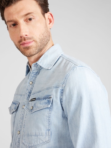 G-Star RAW - Slim Fit Camisa em azul