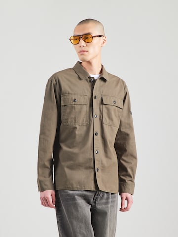 JACK & JONES Демисезонная куртка 'JCOGRID CLASSIC' в Зеленый: спереди