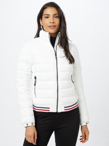 Superdry Демисезонная куртка 'Fuji' в Белый: спереди