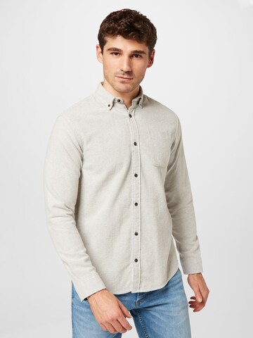 JACK & JONES Regular fit Overhemd 'WALTER' in Grijs: voorkant