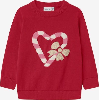 NAME IT Džemperis, krāsa - bēšs / sarkans / meloņu / balts, Preces skats