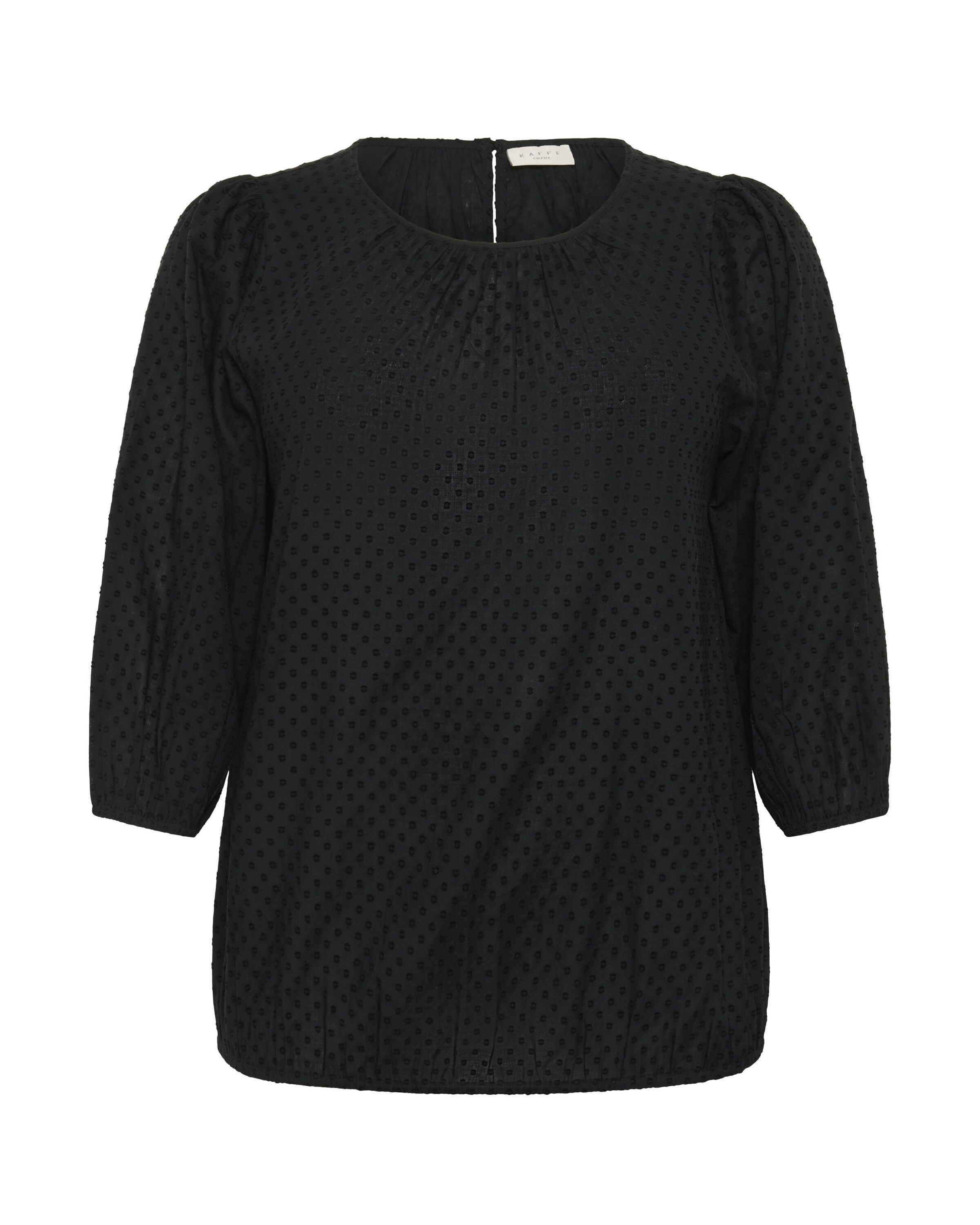 KAFFE CURVE Bluse 'Rory' in Schwarz: Vorderseite