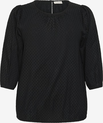 KAFFE CURVE Bluse 'Rory' in Schwarz: Vorderseite