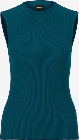 BOSS Stricktop 'Feskies' in Blau: Vorderseite