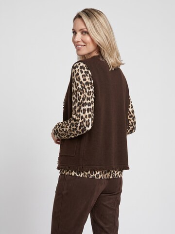 Olsen Knitted Vest 'Henny' in Brown: back