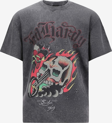 Ed Hardy Paita 'Skull Out Of Hell' värissä harmaa: etupuoli