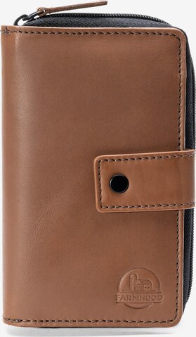 Farmhood Wallet in Brown: front